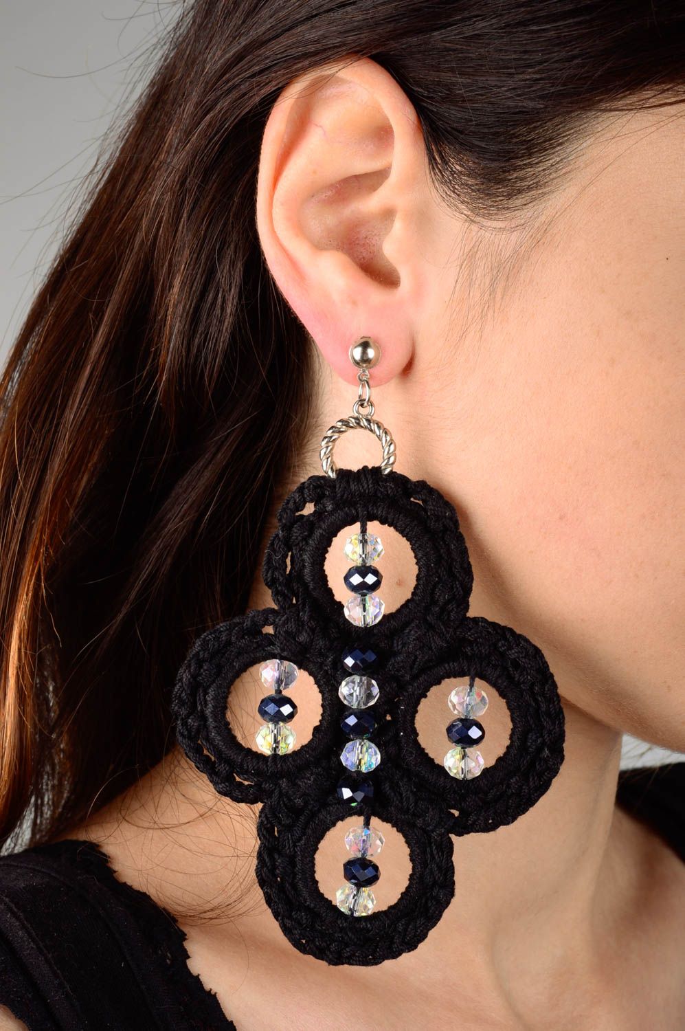 Handmade earrings designer earrings braided earrings unusual gift for girls photo 2
