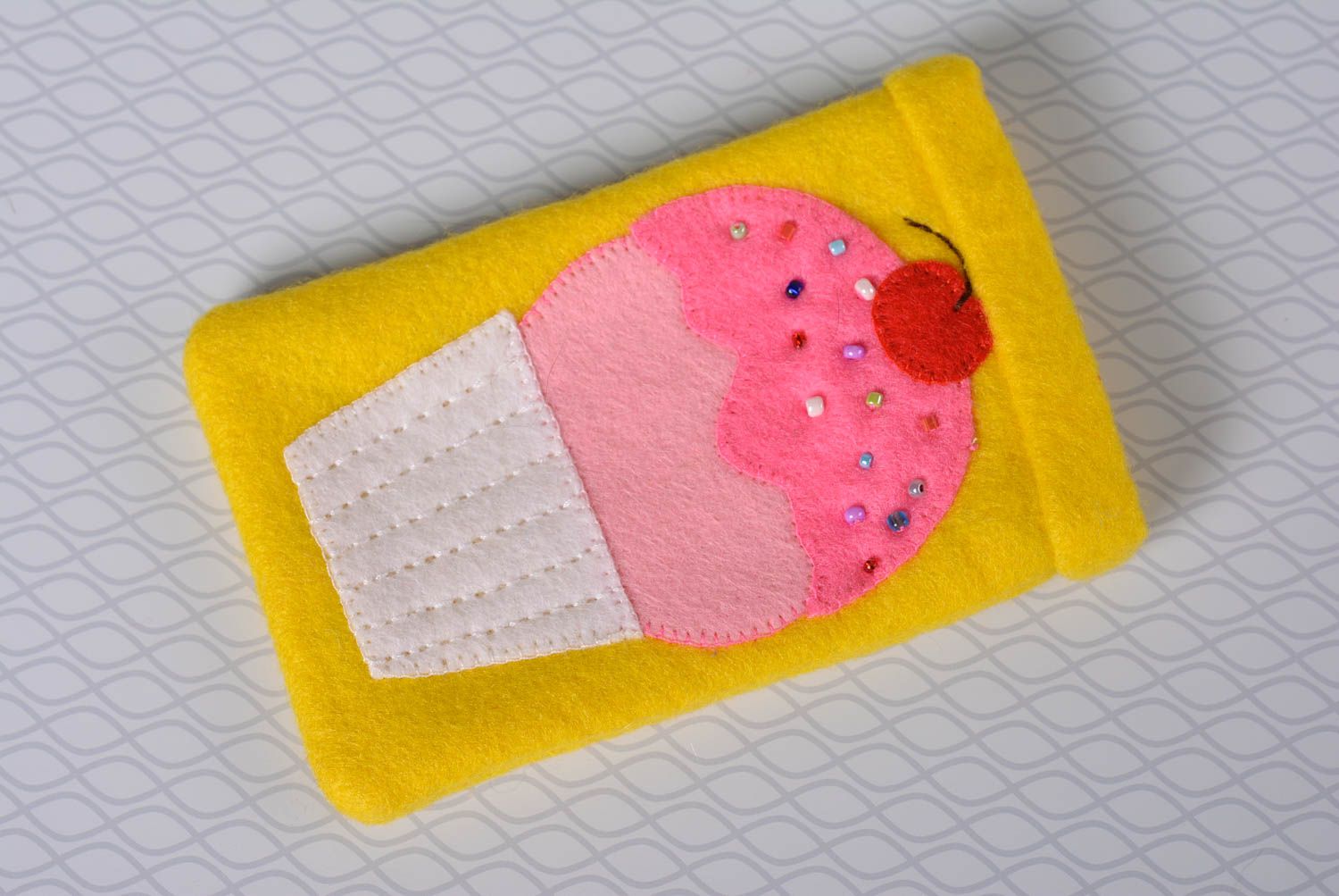 Stylish handmade textile phone case gadget case design gift ideas for kids photo 1