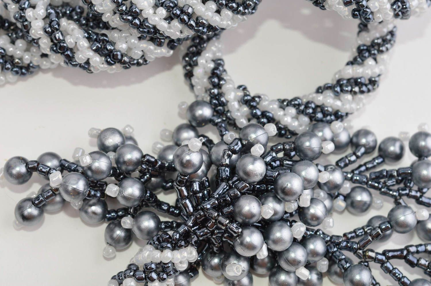 Beaded exclusive necklace handmade jewelry elegant bijouterie fashion necklace photo 5