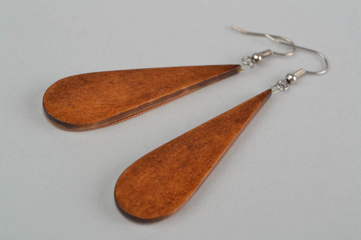 Ohrringe Holz handmade lange Ohrringe Accessoire für Frauen exklusiver Schmuck foto 5