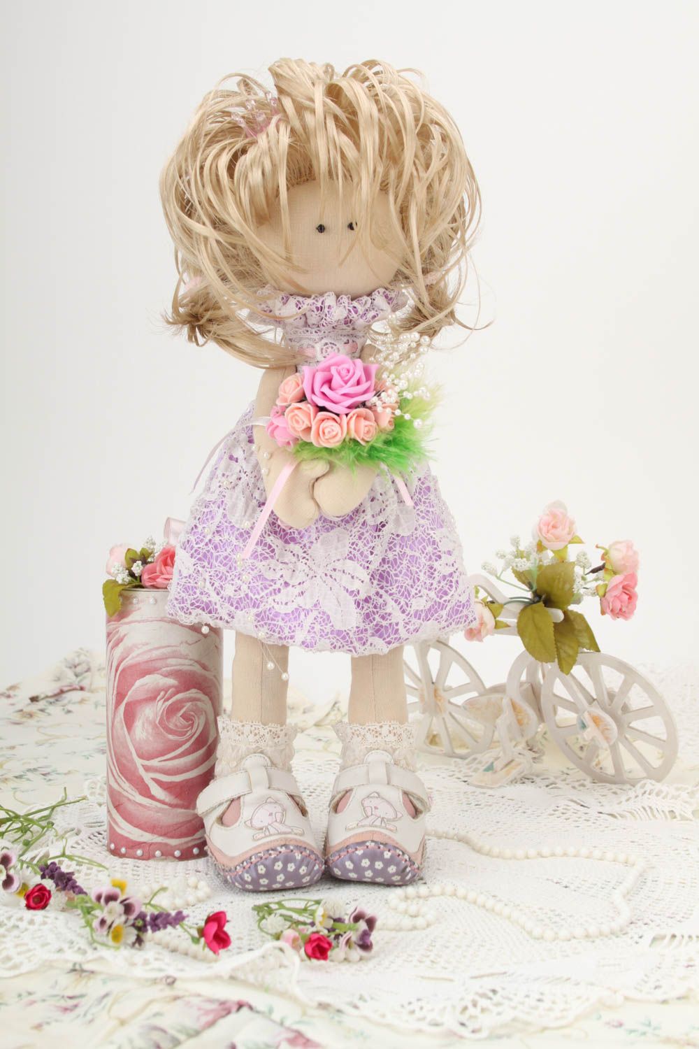 Кукла ручной работы кукла из ткани авторская игрушка мягкая кукла Принцесса фото 4