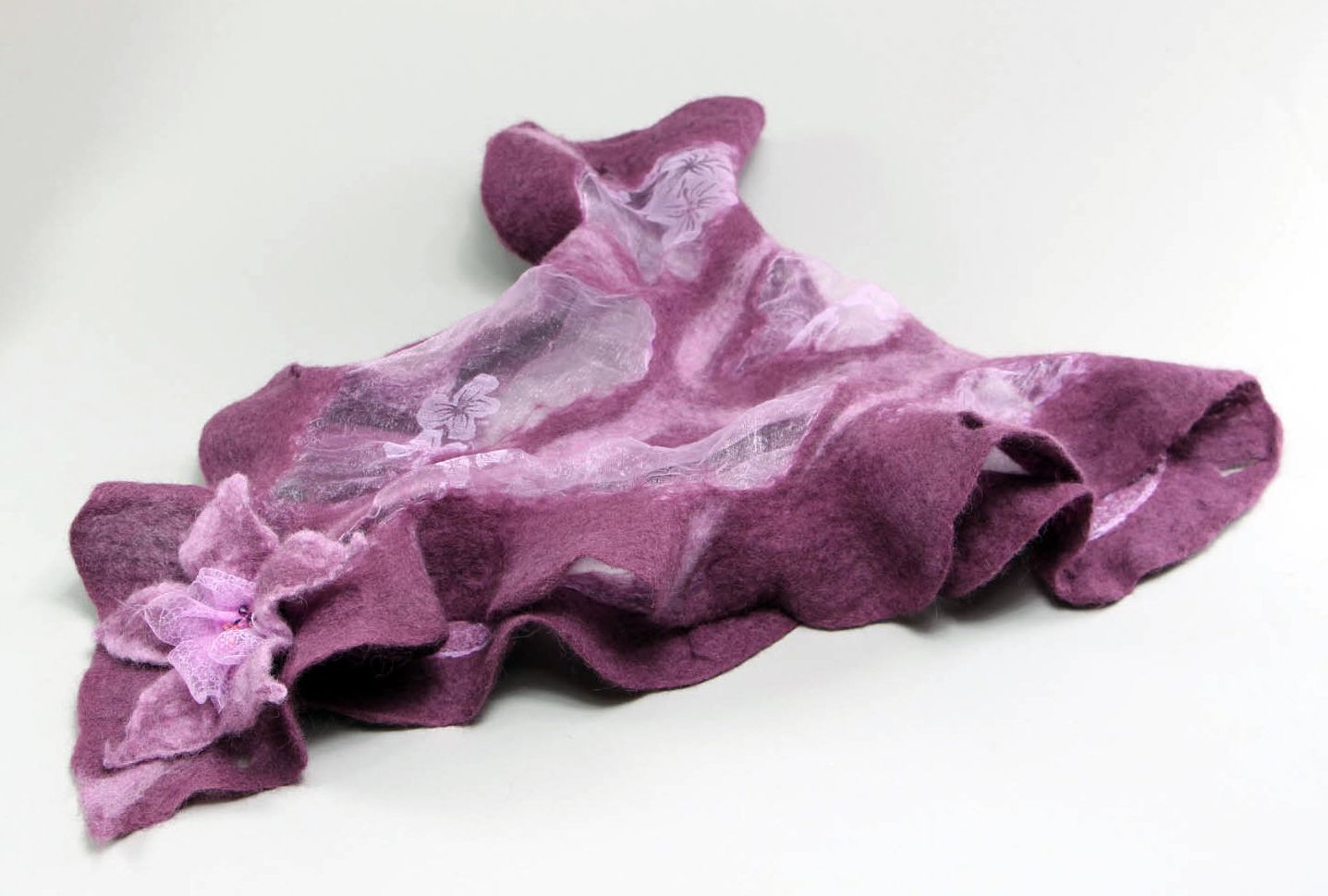 Фиолетовый шарф Крыло бабочки фото 1