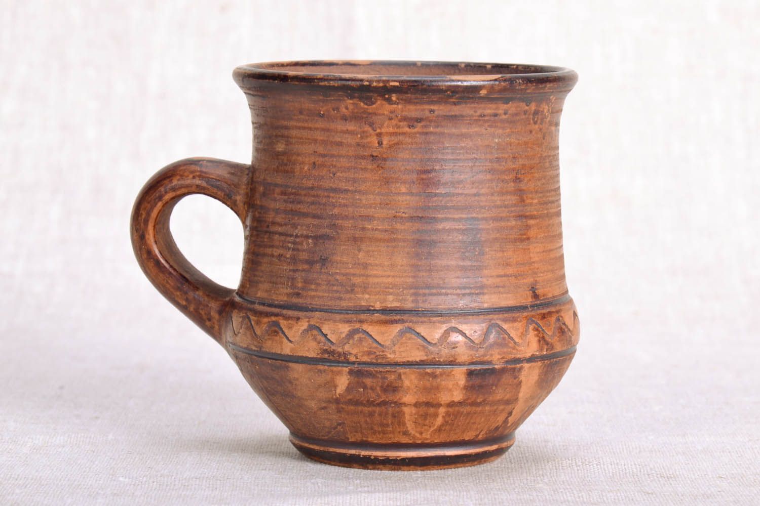 Caneca de argila feita à mão louça de cerâmica decorativa artesanal Cossaca foto 2