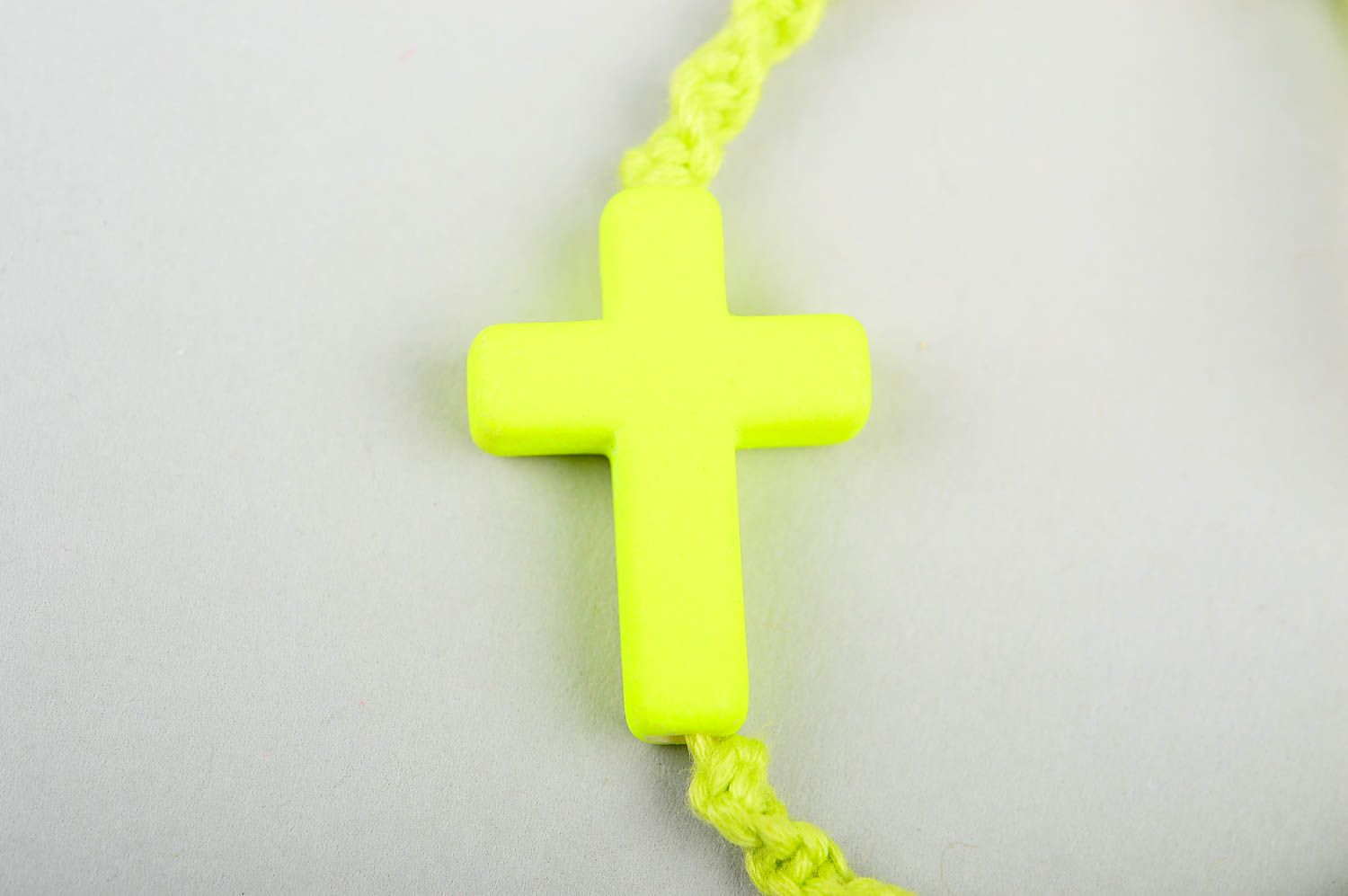 Handmade yellow bright bracelet designer unusual bracelet wrist jewelry photo 4
