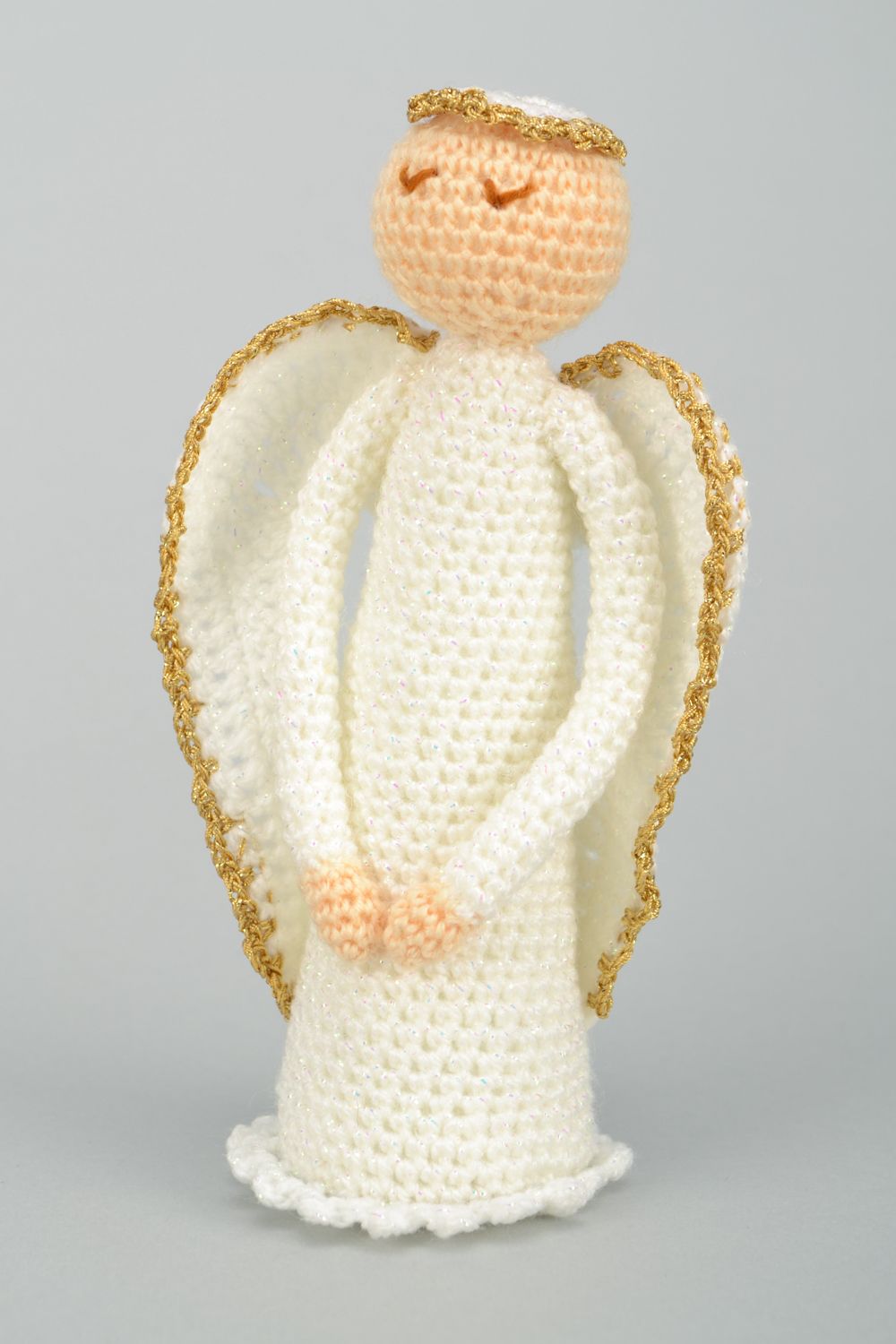 Small crochet woolen toy Angel photo 1