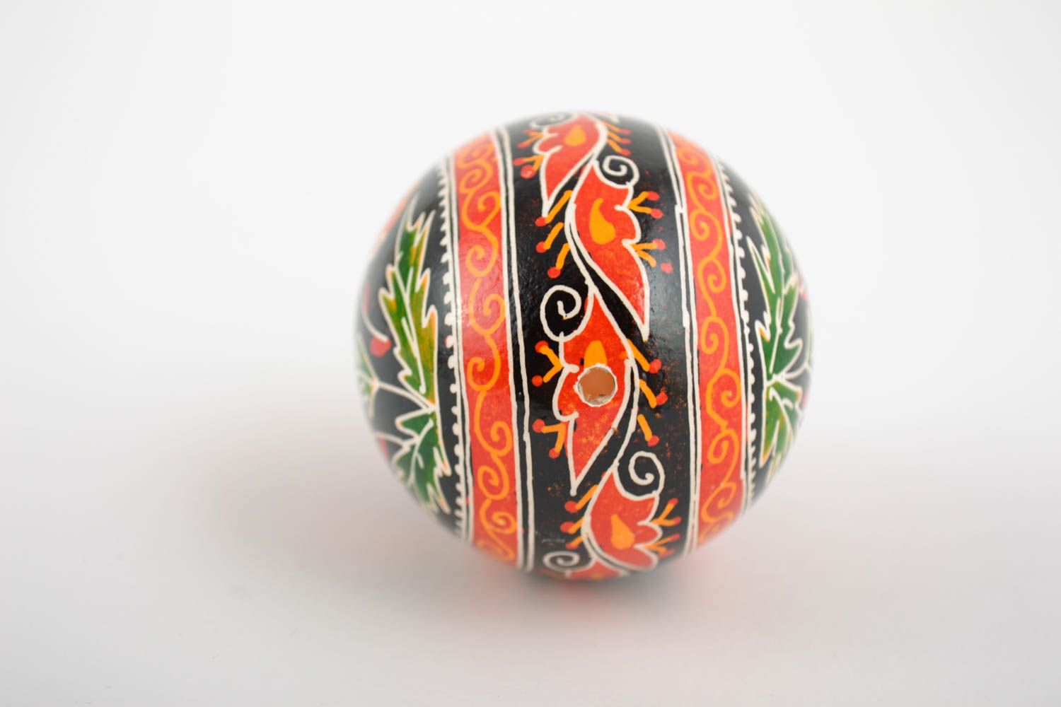 Huevo de Pascua pintado con acrílicos a mano artesanal con amapolas foto 5