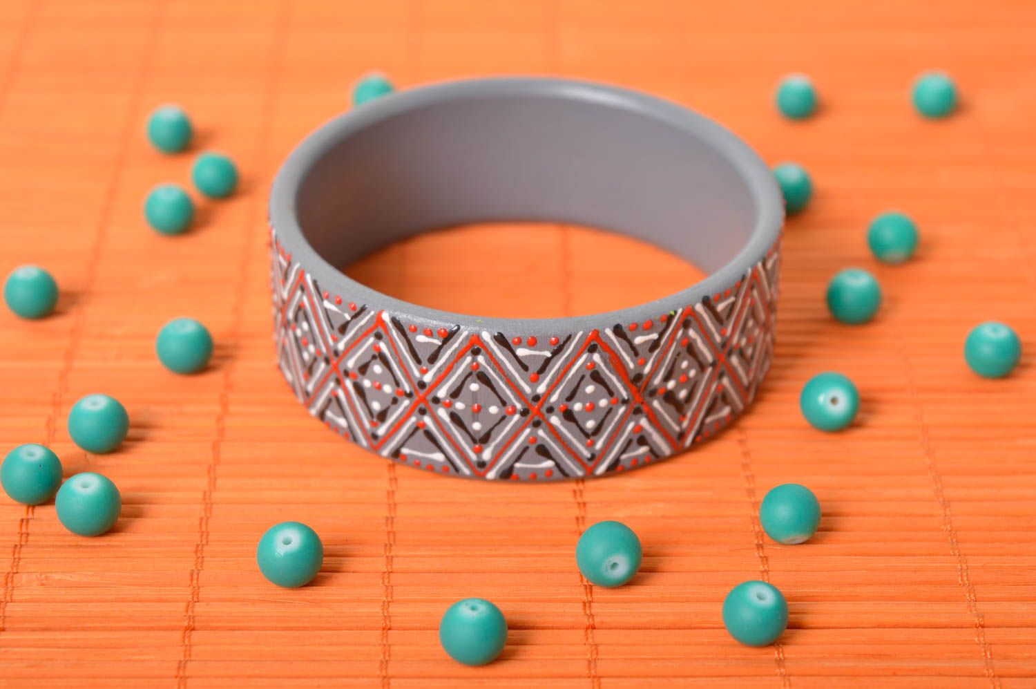 Handmade bright designer bracelet unusual wrist bracelet stylish jewelry photo 2
