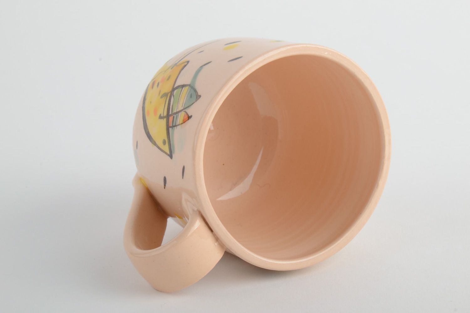 Ceramic cup for kids and funny bird pattern 0,37 lb photo 4