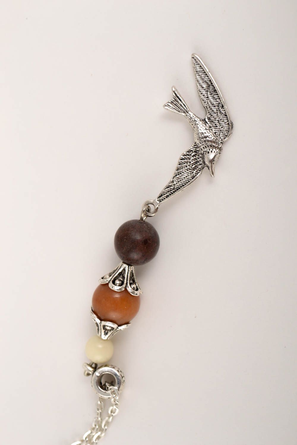 Handmade gemstone jewelry set beaded pendant beaded earrings fashion tips photo 3