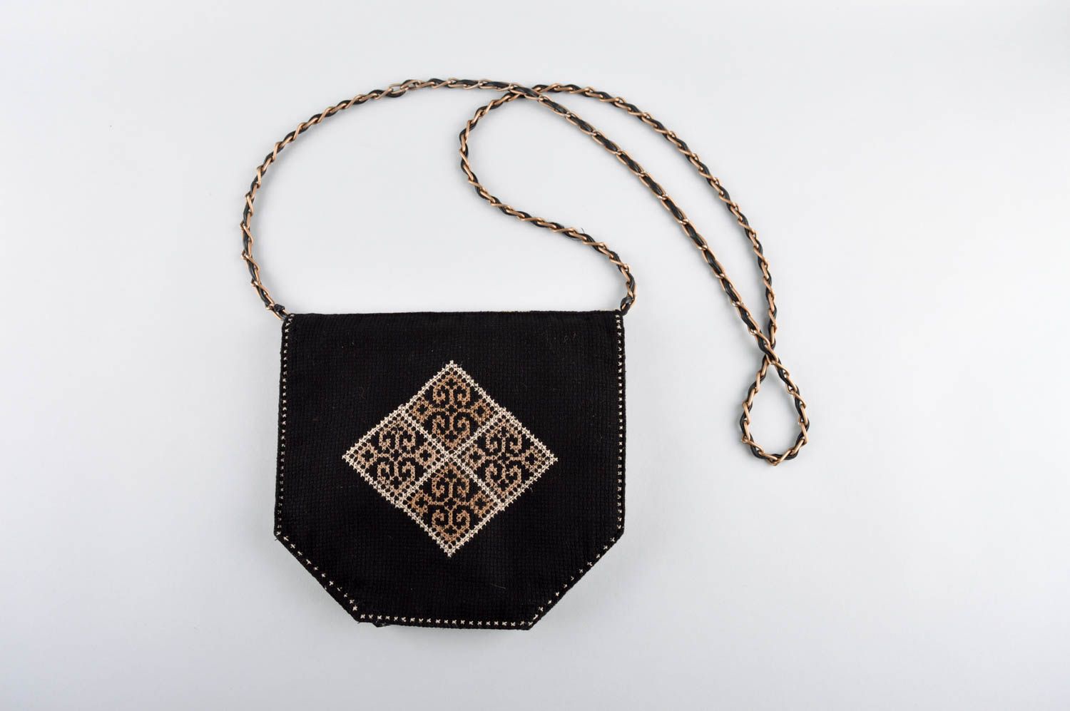 Embroidered shoulder bag handmade purse textile purse present for women photo 3