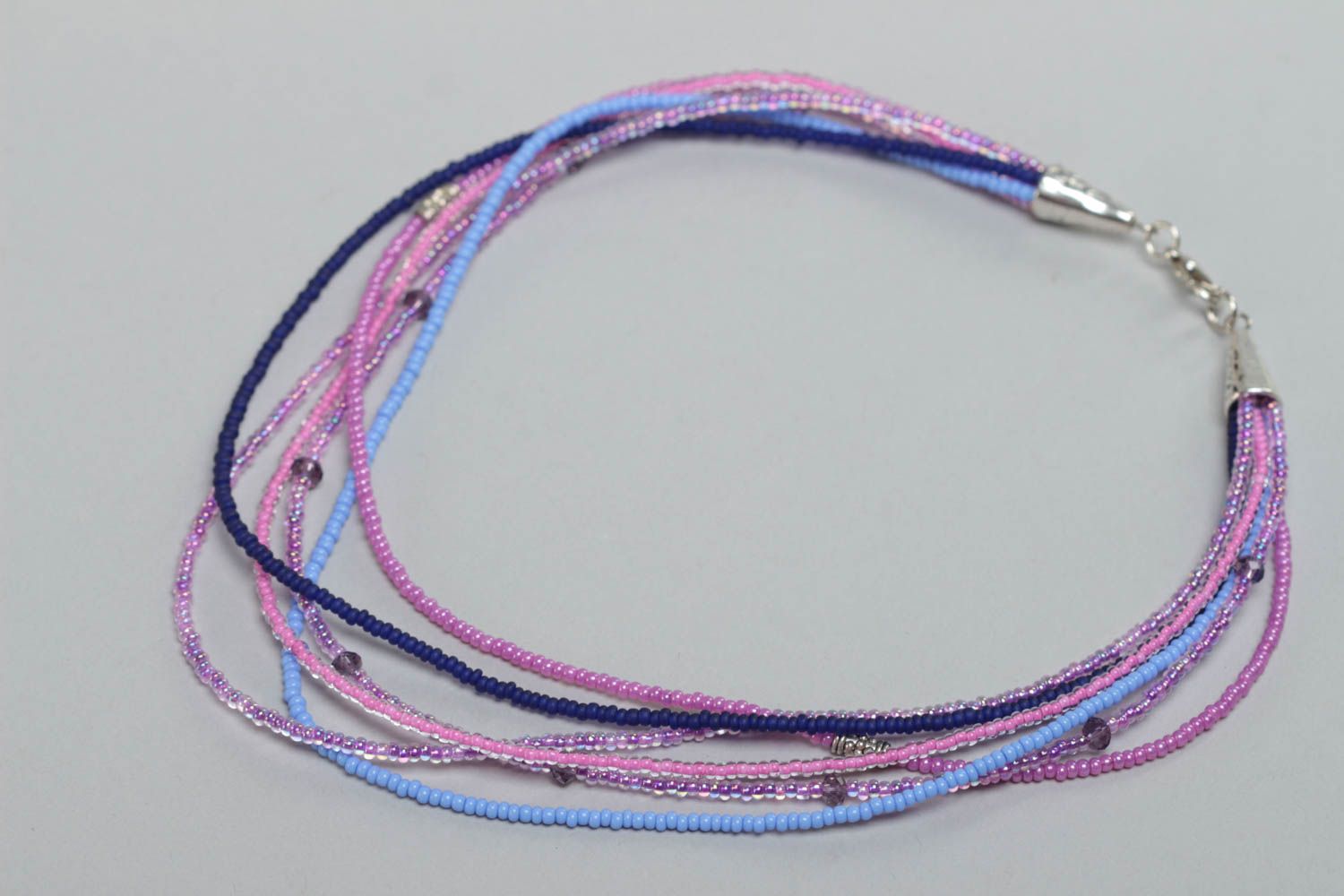 Handgemachte schöne mehrschichtige bunte Halskette für Mädchen Designer Schmuck foto 2