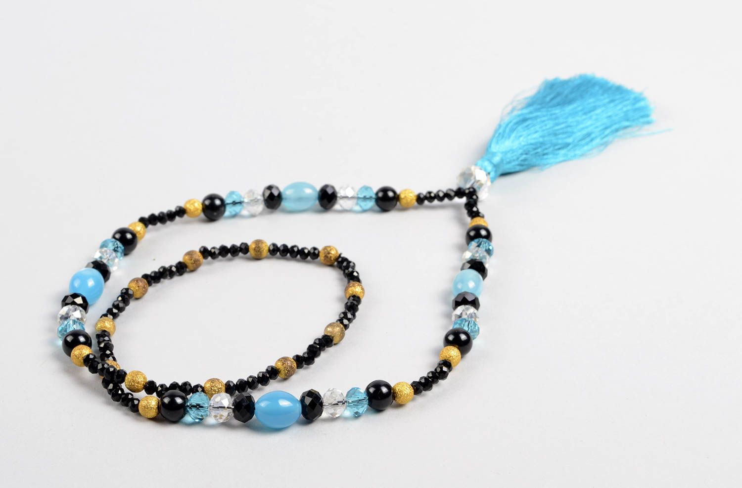 Handmade jewelry beaded necklace long necklaces designer accessories cool gifts photo 4