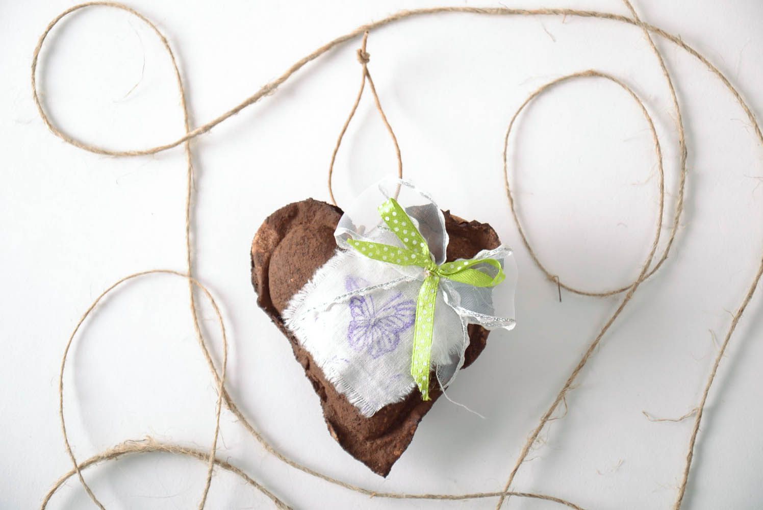 Интерьерная подвеска Шоколадное сердце  фото 1
