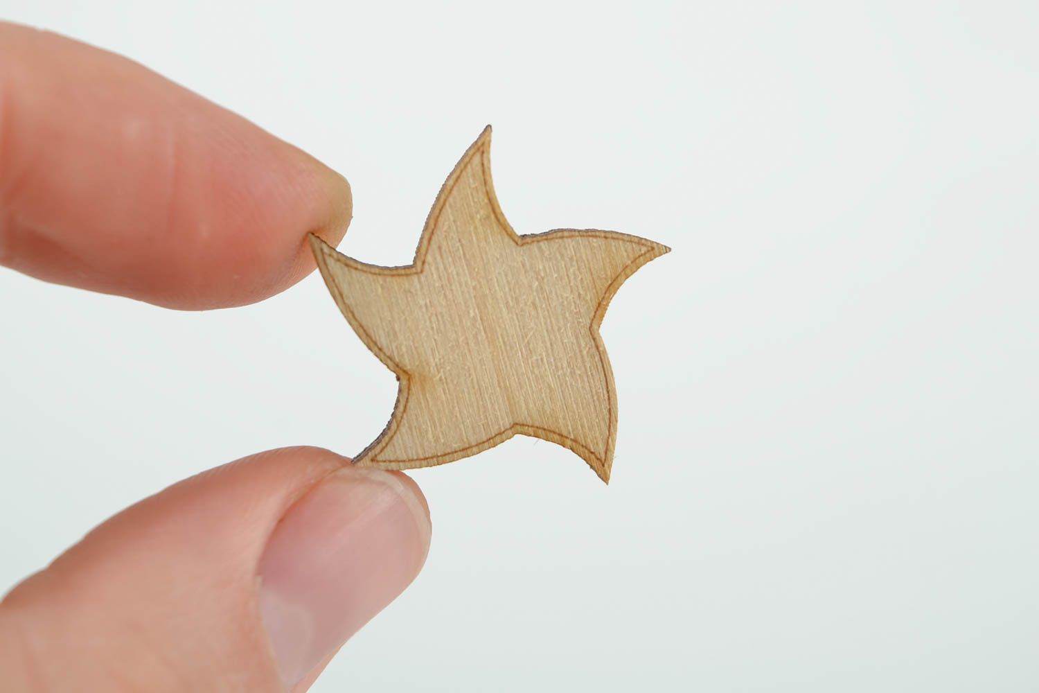 Figur zum Bemalen Stern handmade Holz Rohlinge Miniatur Figur für Handarbeit foto 2