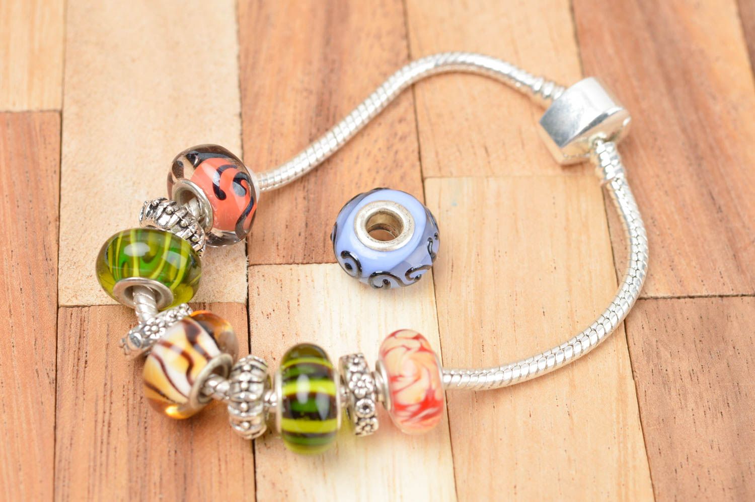 Beautiful handmade glass beads unusual glass bead jewelry findings small gifts photo 4