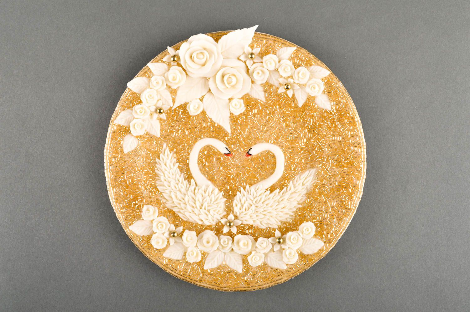 Handmade beautiful festive plate designer unusual ware decorative use only photo 3