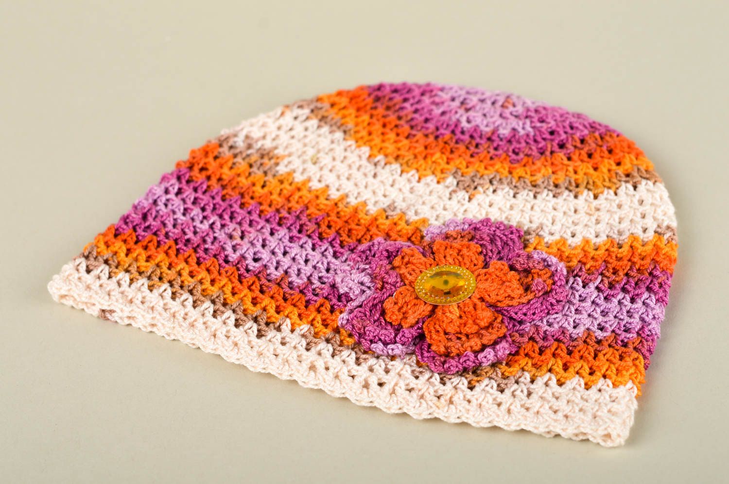 Gorro infantil tejido a crochet ropa para niña hecha a mano regalo original foto 1