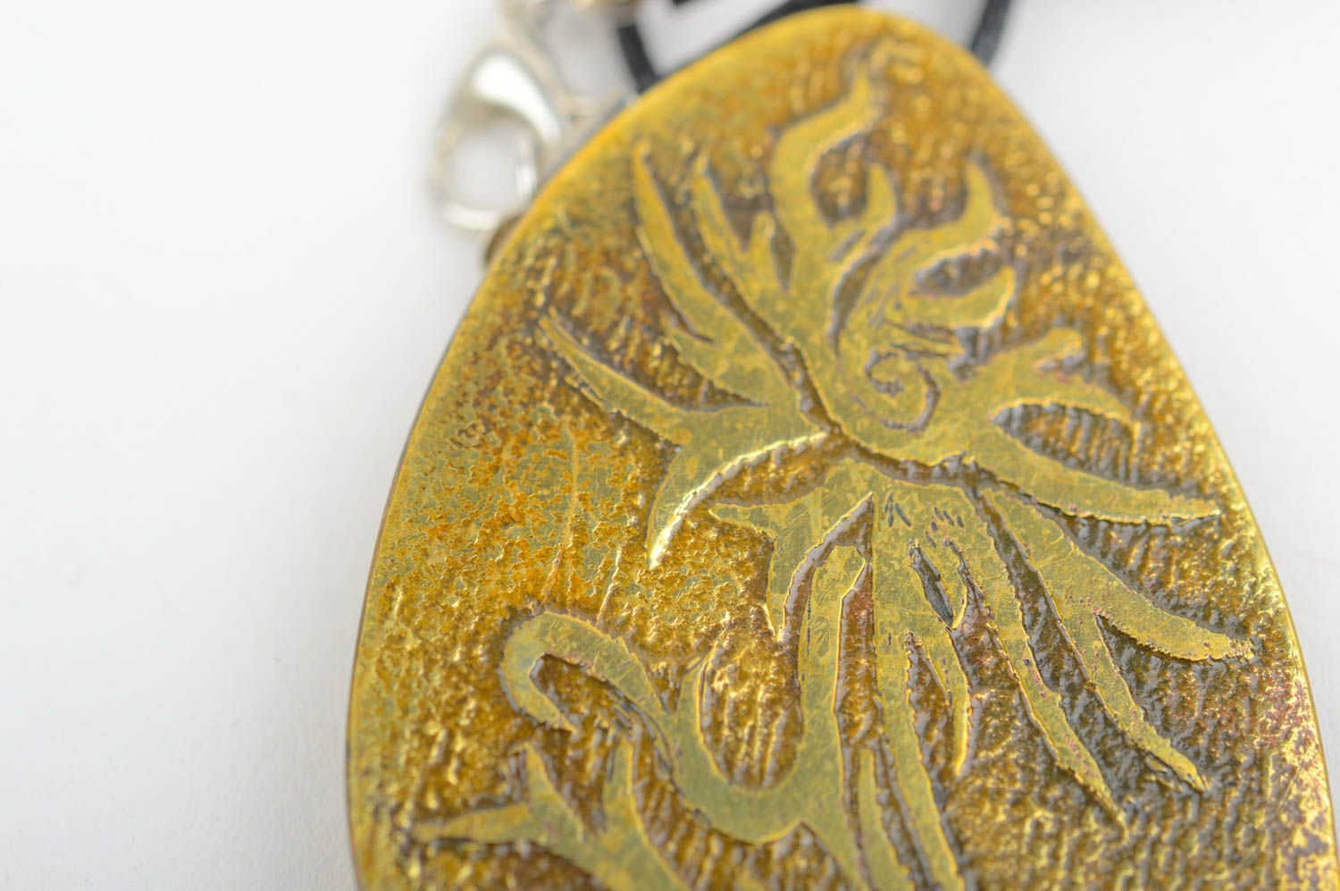 Handmade metal pendant designer stylish accessory pendant made of brass photo 4