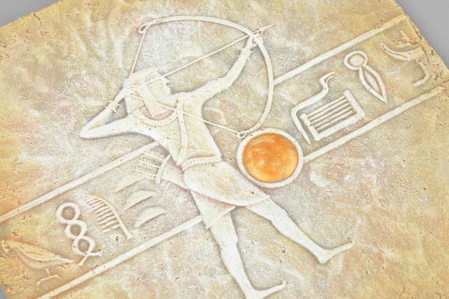 Керамическая плитка ручной работы из глины и шамота египетский Стрелец фото 5