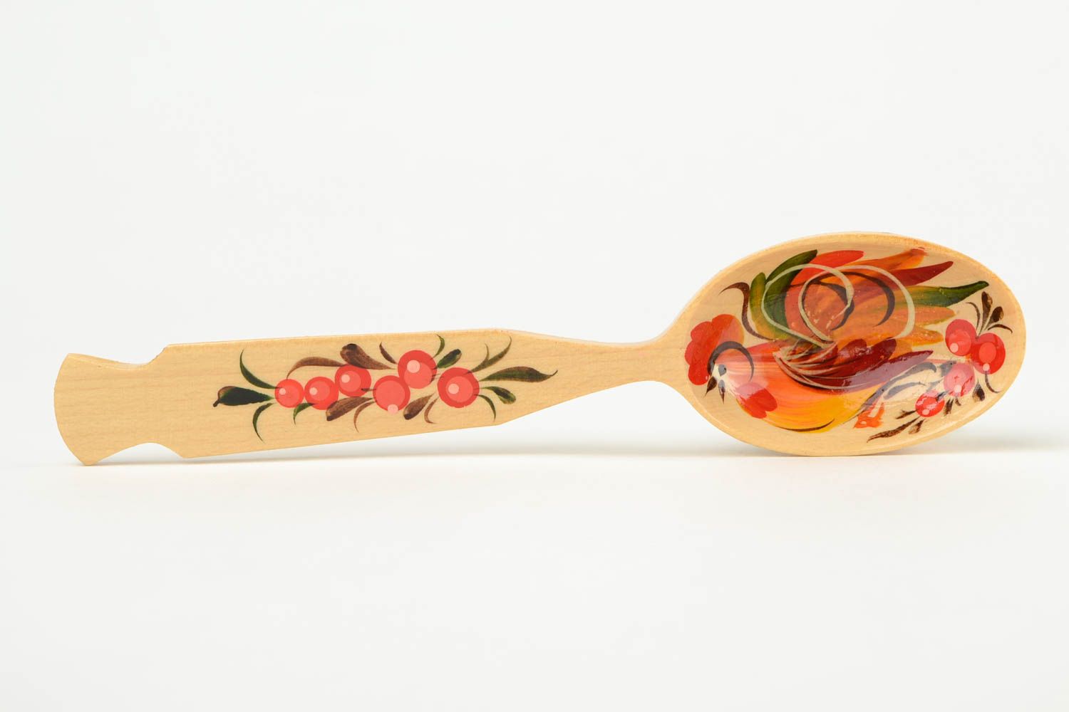 Cuchara de madera hecha a mano con ornamento regalo original utensilio de cocina foto 3
