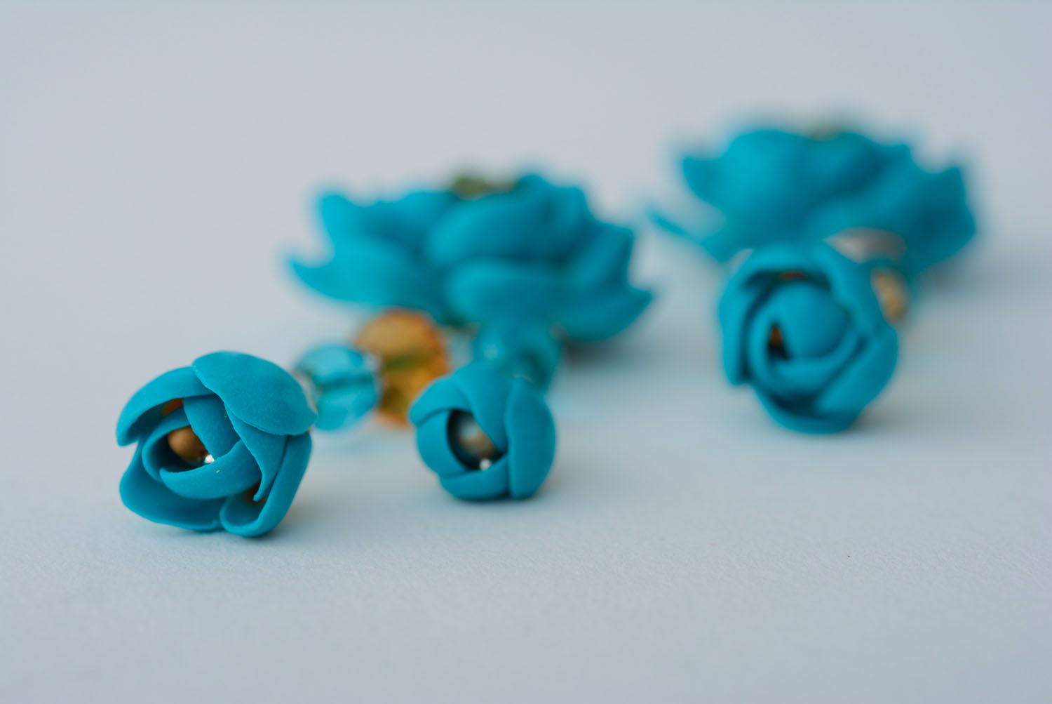 Earrings with polymer clay charms photo 4
