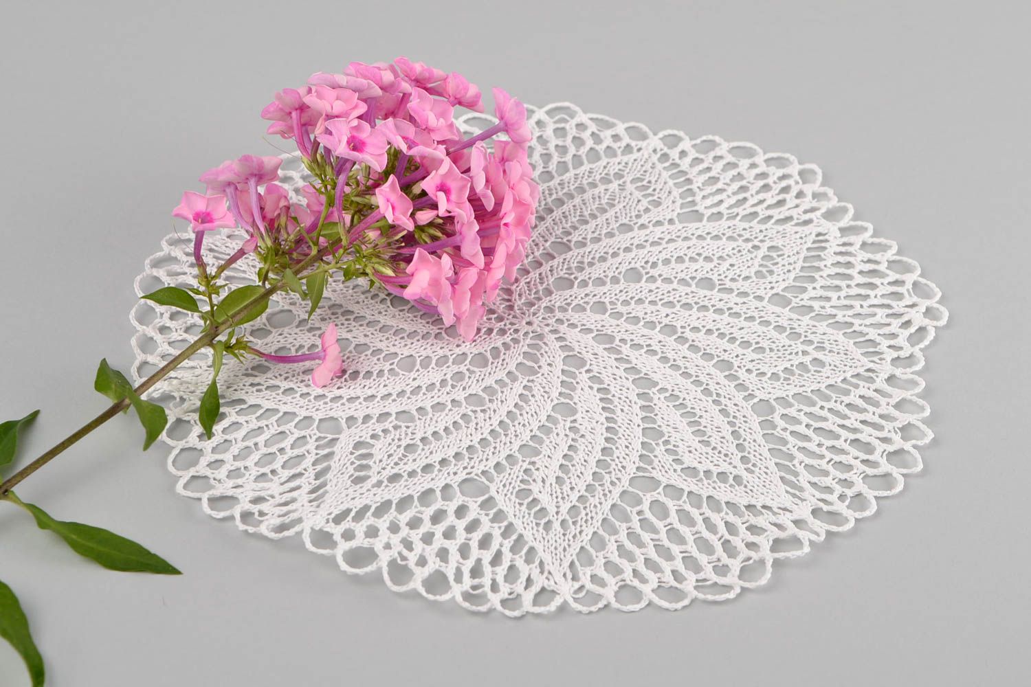 Handmade knitted napkin cotton designer kitchen decoration for present photo 1