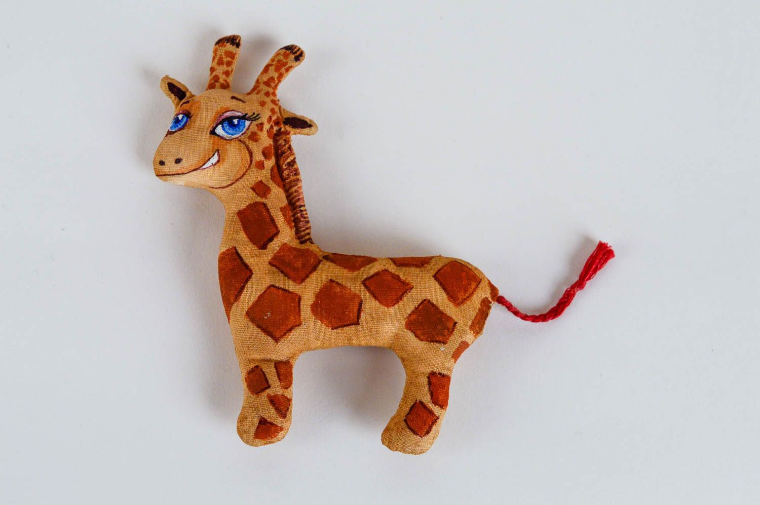 Handmade Interieur Kuscheltier Giraffe mit Bemalung handmade weich originell  foto 2