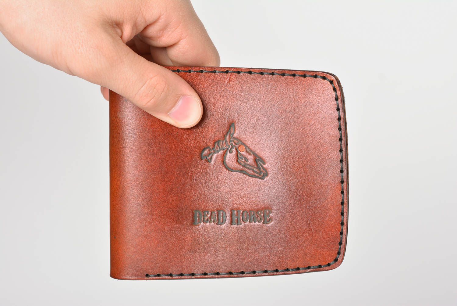 Mens designer wallet handmade leather wallet leather goods gifts for boyfriend photo 3