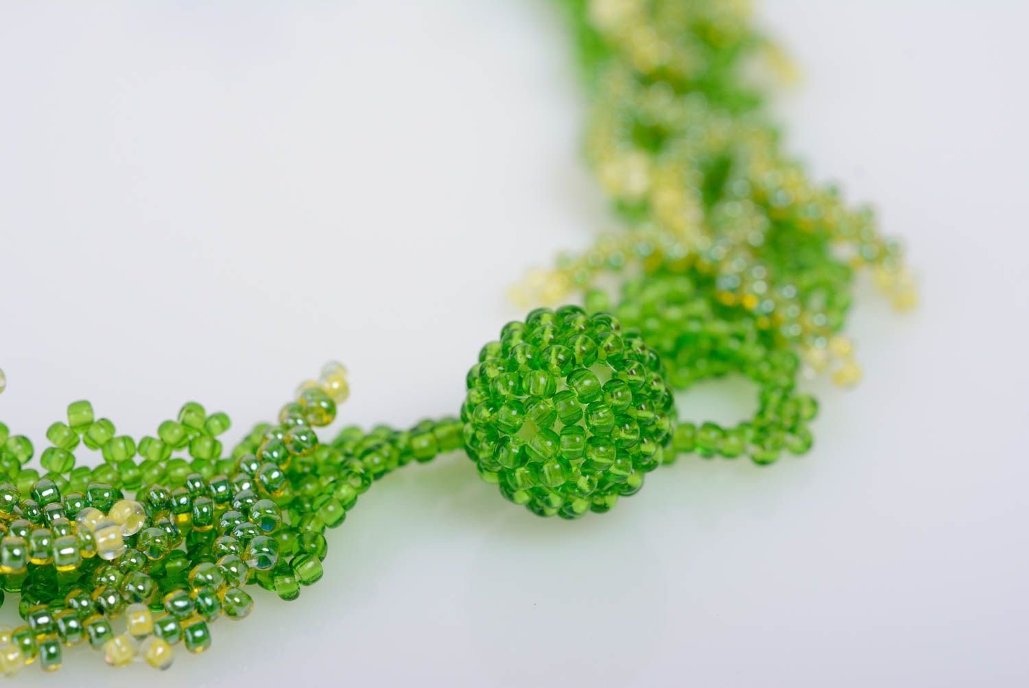 Buntes schönes handmade Collier aus Glasperlen Damen Schmuck Designer Halskette foto 5
