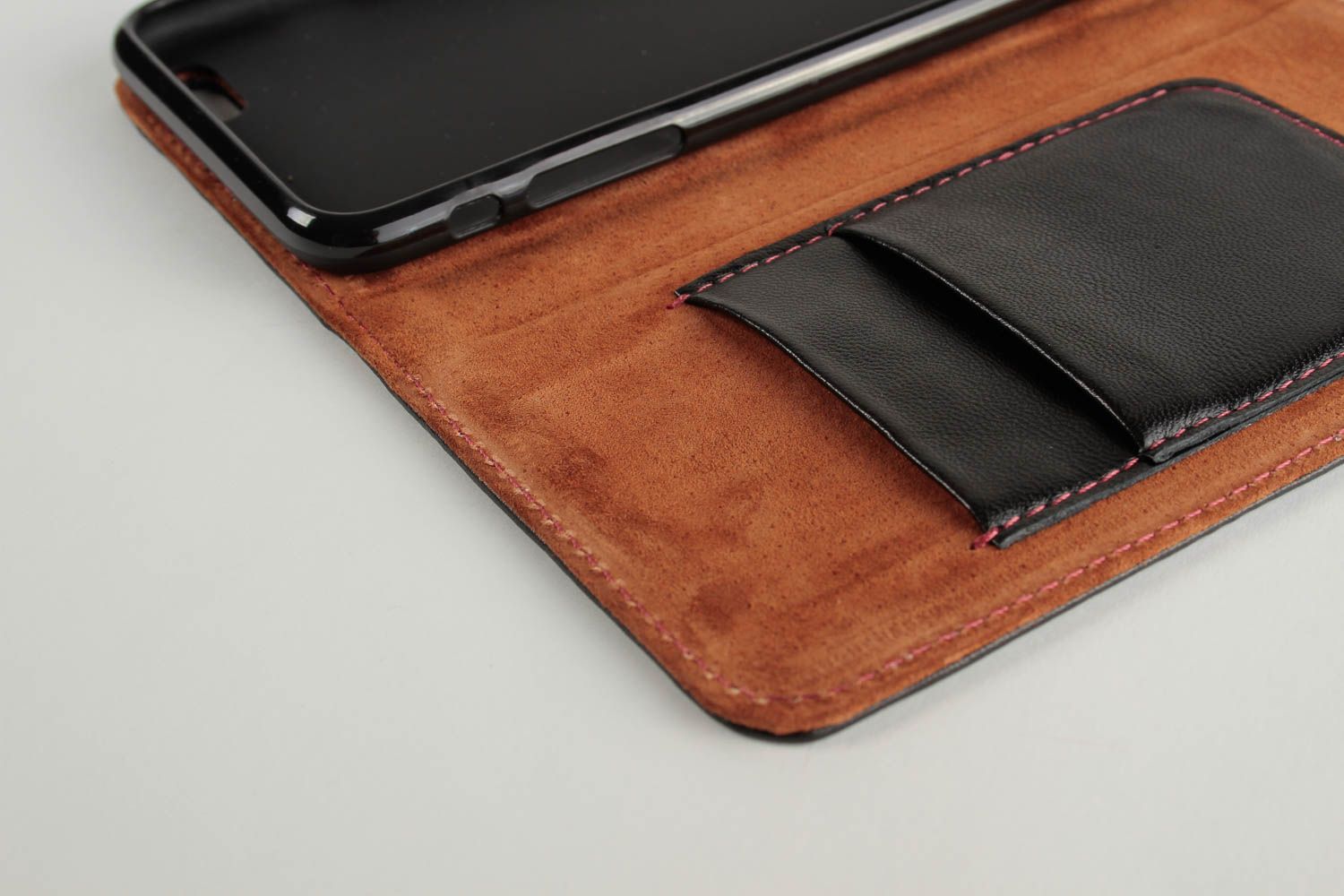 Smartphone Tasche handmade iPad Hülle Leder Tablet Hülle Tablet Tasche schwarz foto 5