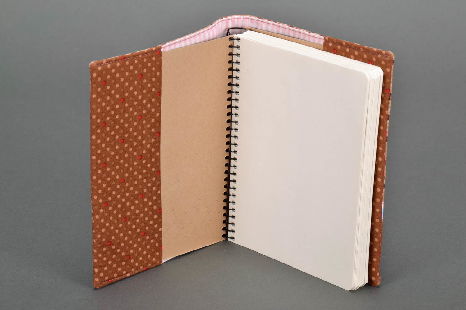 Soft cover notebook with metal spring photo 3