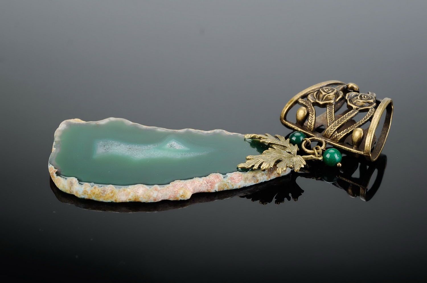 Pendant for Scarf with agate photo 2