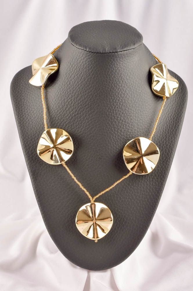 Handmade stylish accessory beautiful beaded necklace elegant necklace gift photo 1