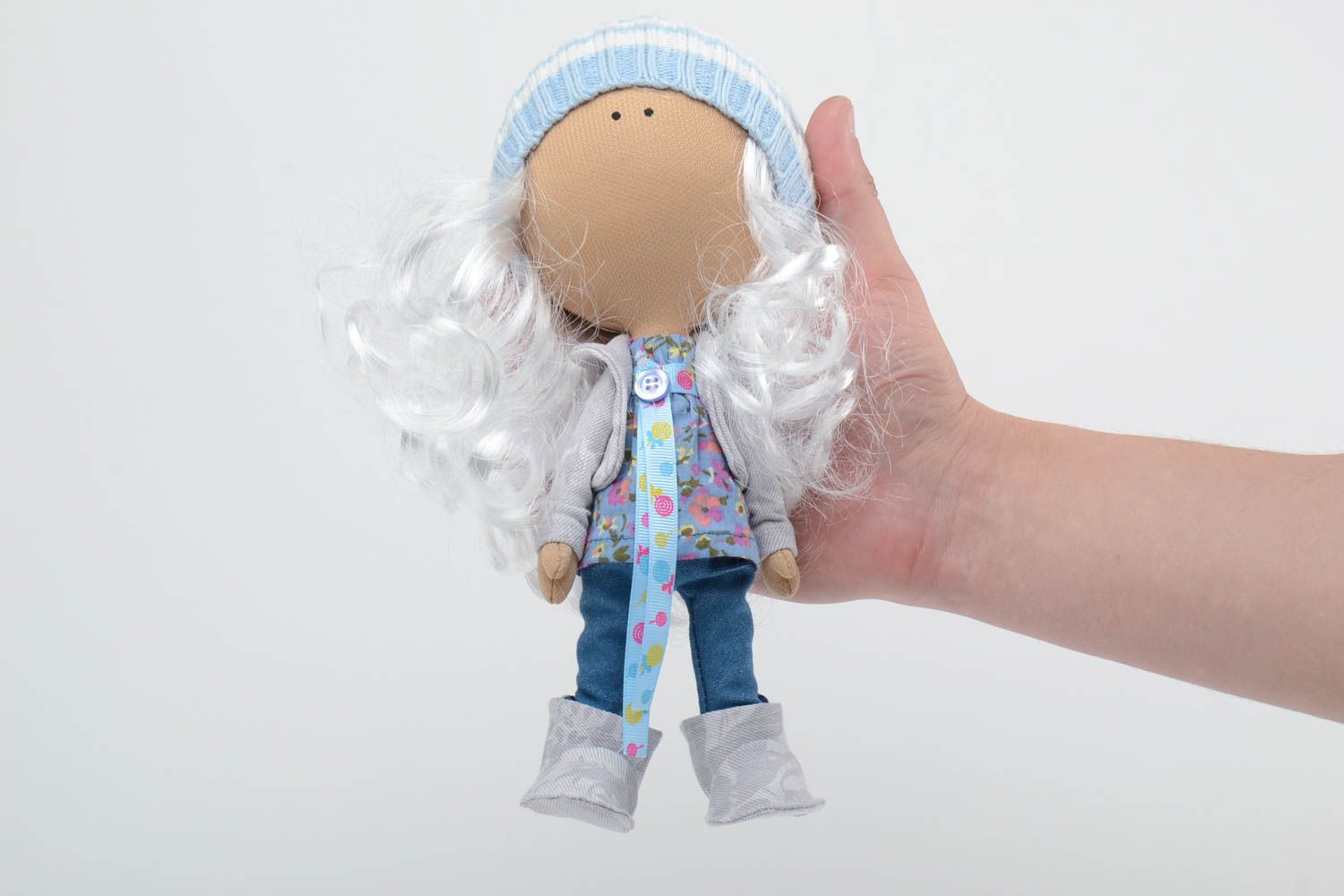 Nette lustige Interieur Puppe handmade aus Stoff für Haus Dekor und für Kleinkinder foto 5