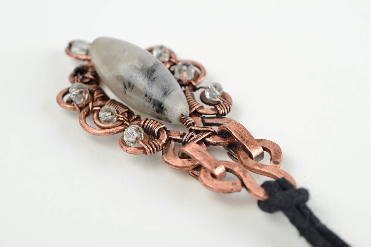 Beautiful handmade metal pendant beaded pendant wire wrap ideas cool jewelry photo 4