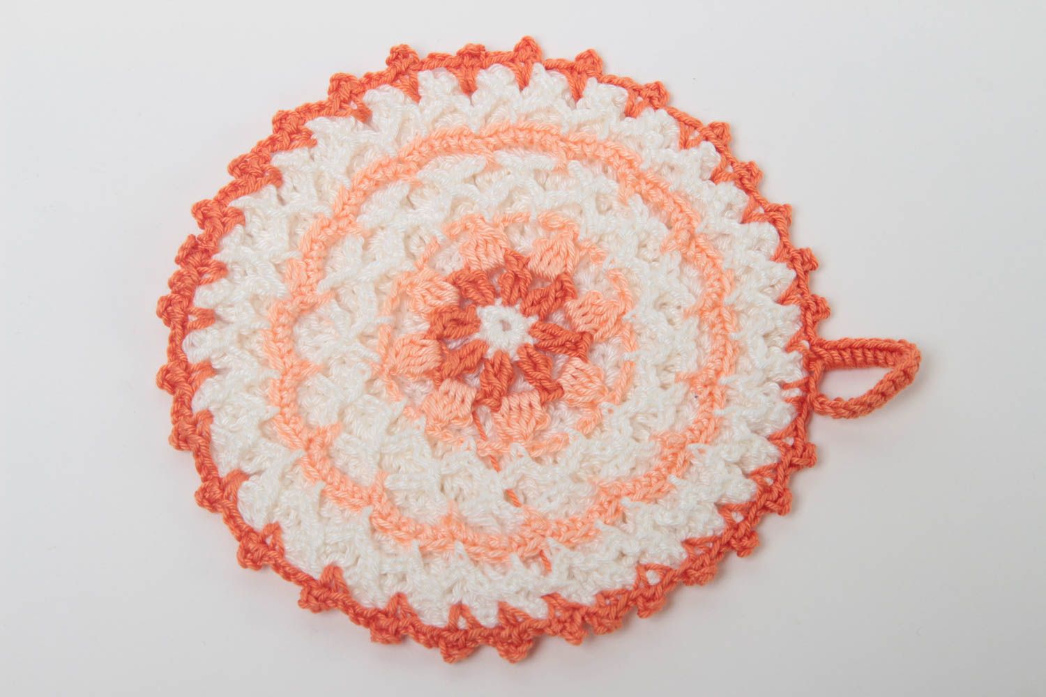 Agarradera al crochet hecha a mano accesorio para cocina textiles para el hogar foto 2