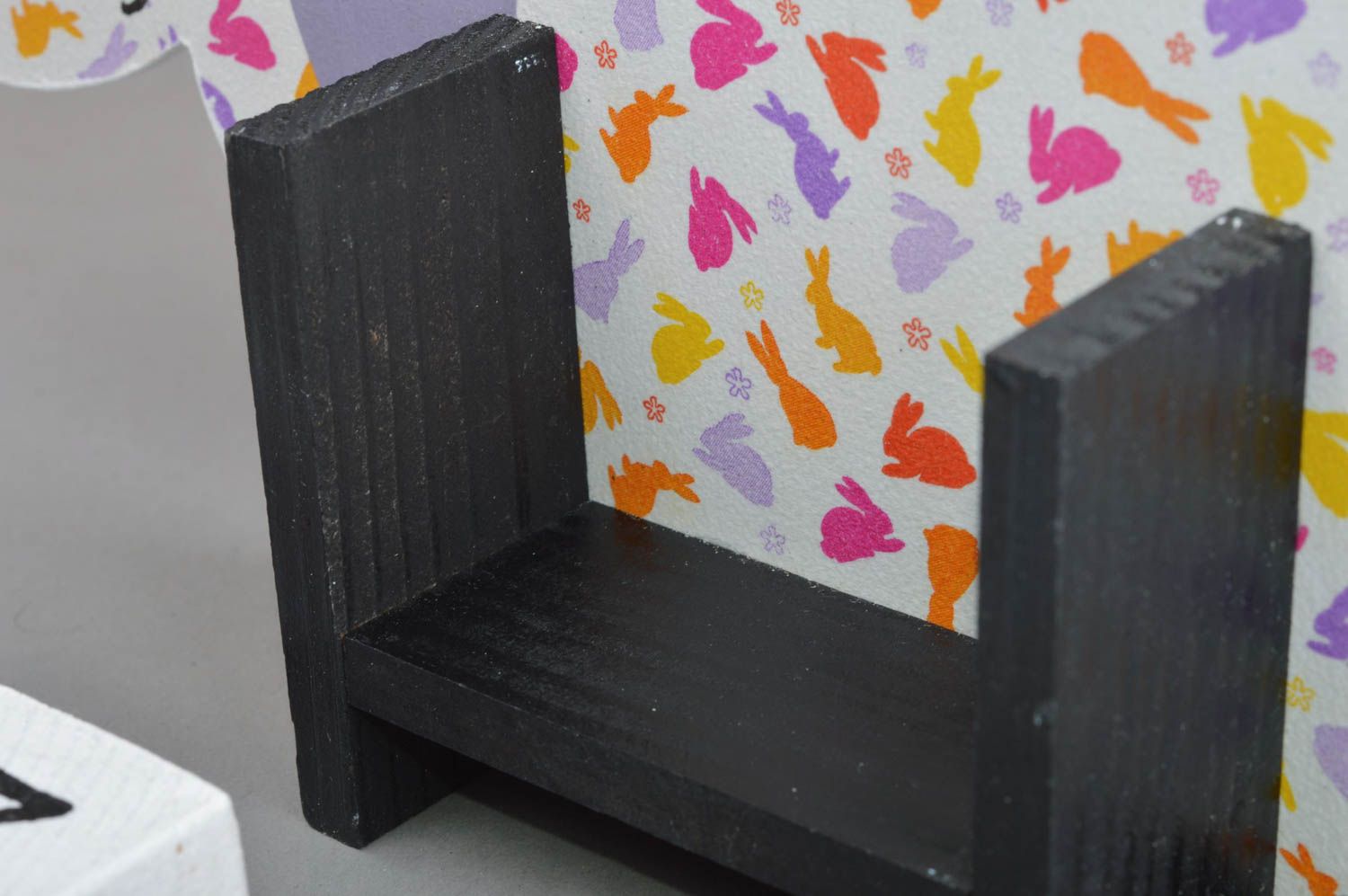 Calendrier perpétuel en bois fait main de table avec cubes pour enfant Mouton photo 5