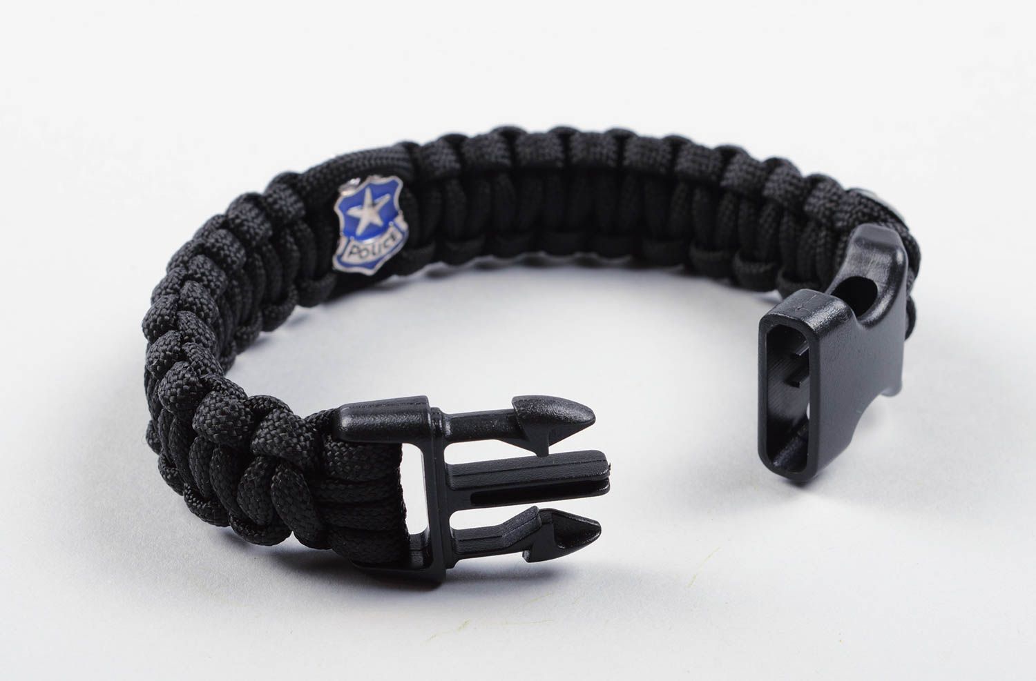 Handmade male accessory designer black bracelet paracord survival bracelet photo 4