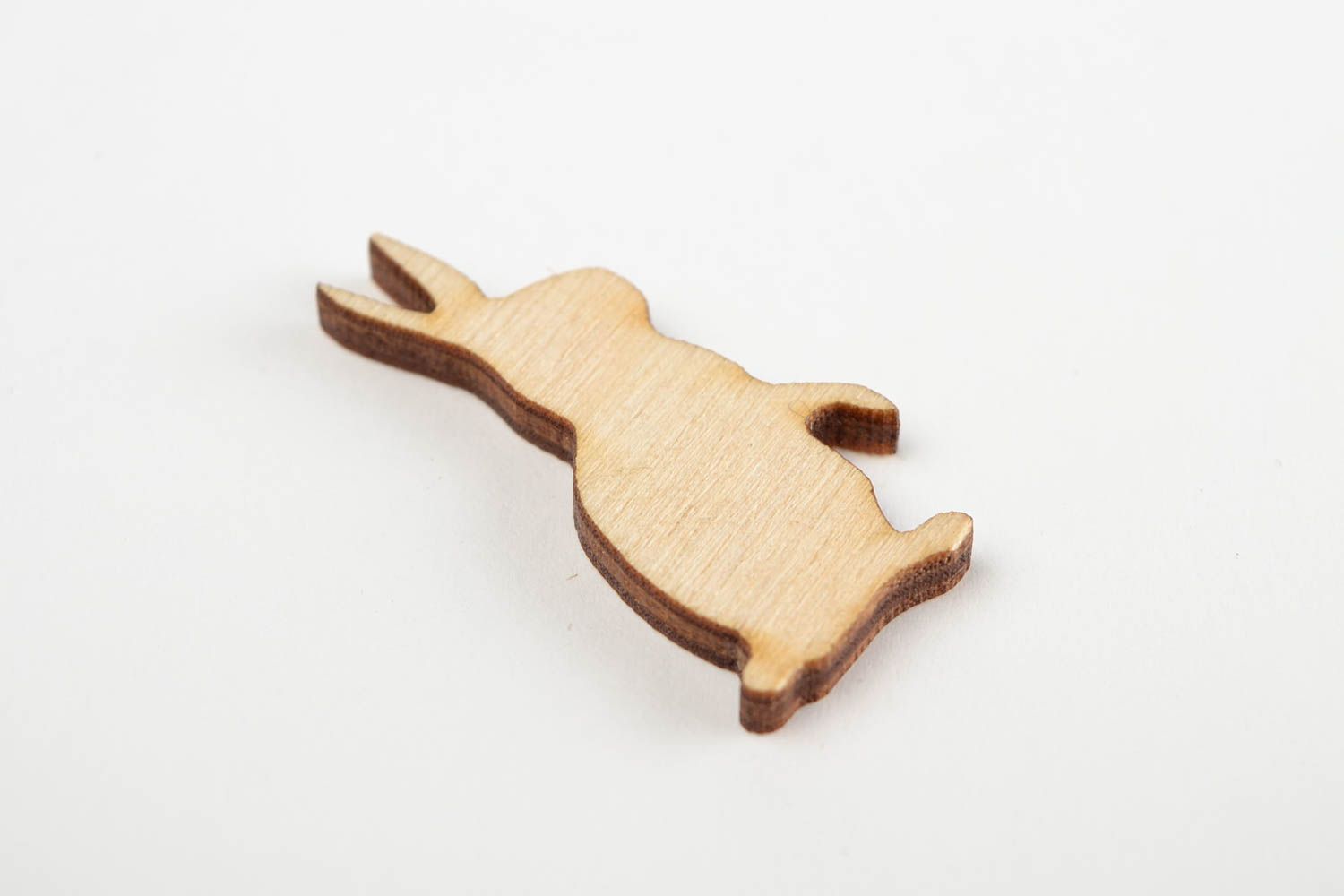Handmade kleine Figur zum Bemalen Holz Rohling Miniatur Figur Hase niedlich foto 4