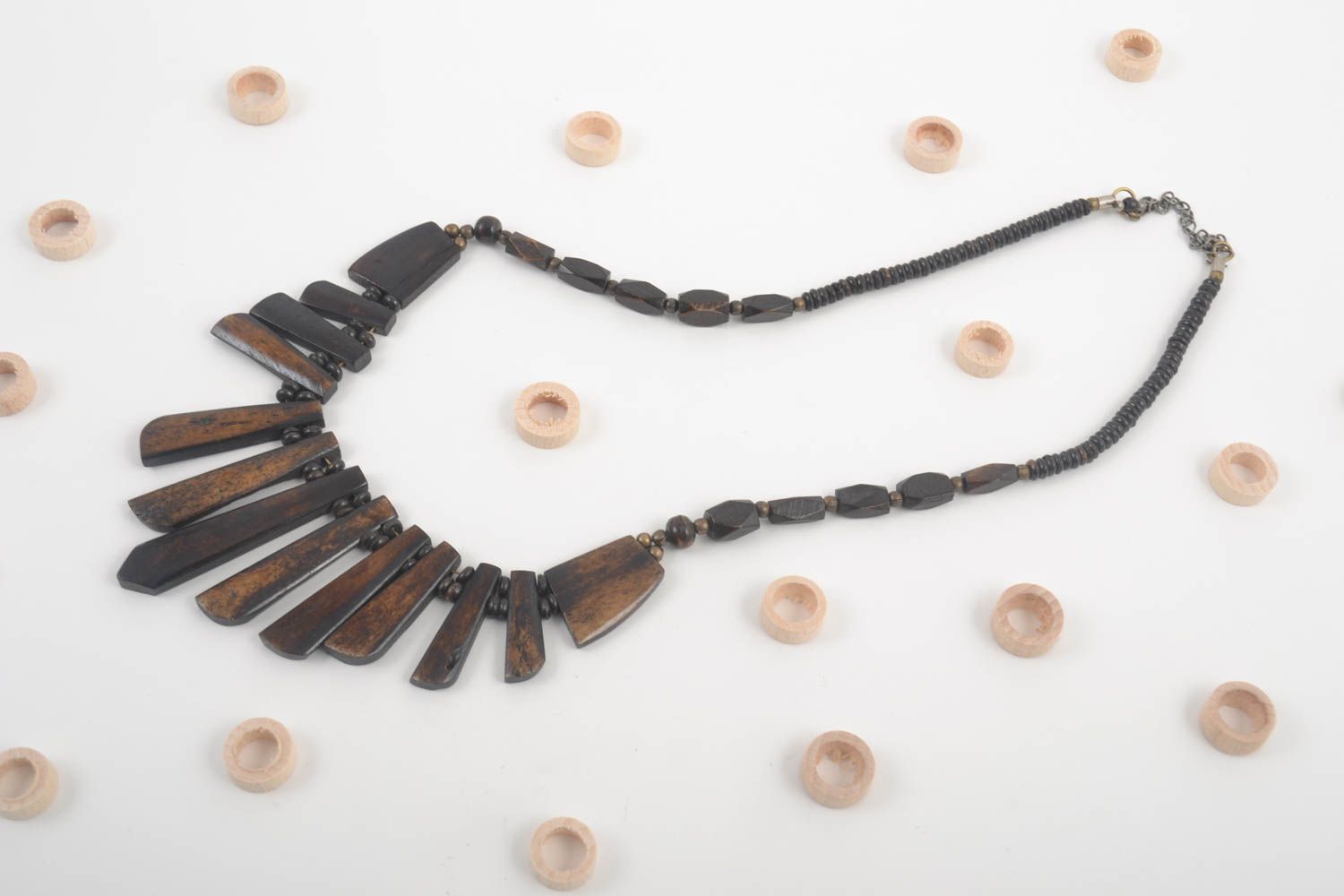 Handmade Accessoire für Frauen Damen Collier Schmuck Halskette aus Knochen foto 1