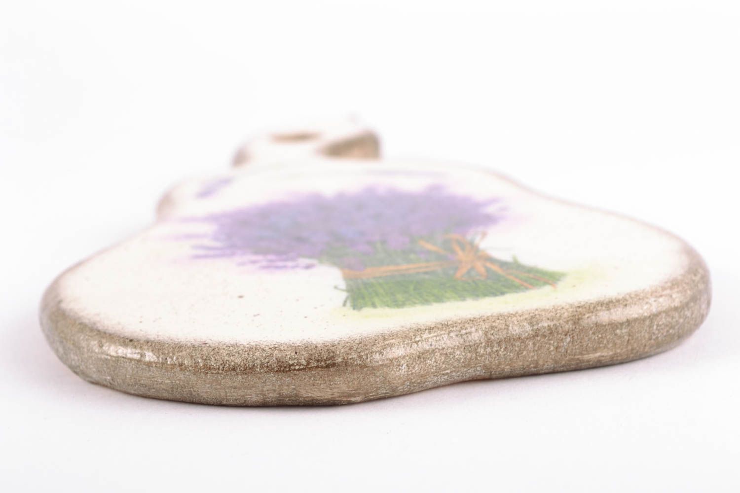 Petite planche à découper en bois décorative faite main Provence serviettage photo 5