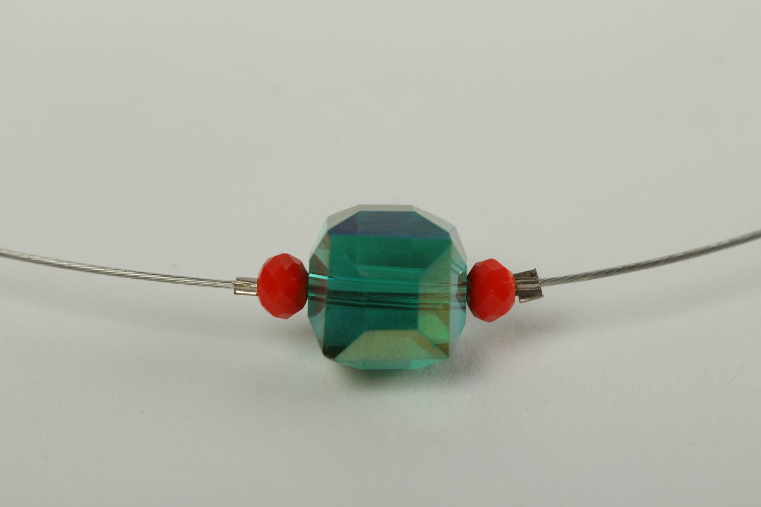 Modeschmuck Collier handmade Perlen Schmuck Accessoire für Frauen mit Kristall foto 2