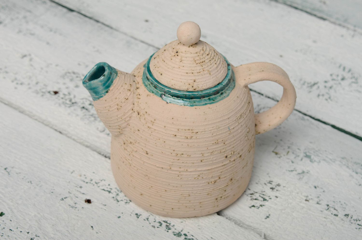 Large handmade ceramic teapot photo 1
