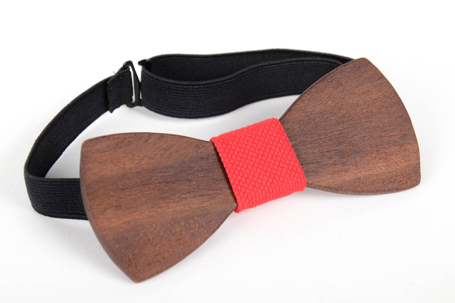 Pajarita moderna hecha a mano accesorio para hombres corbata de moño marrón foto 3