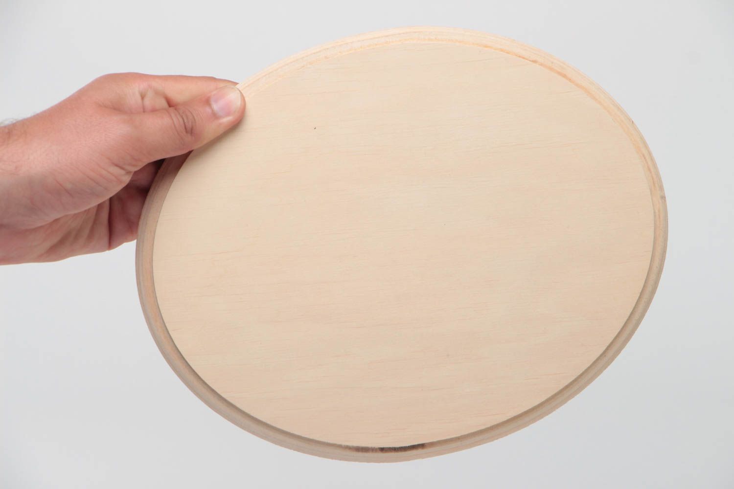 Handmade simple large round plywood craft blank for decoupage wall panel  photo 5