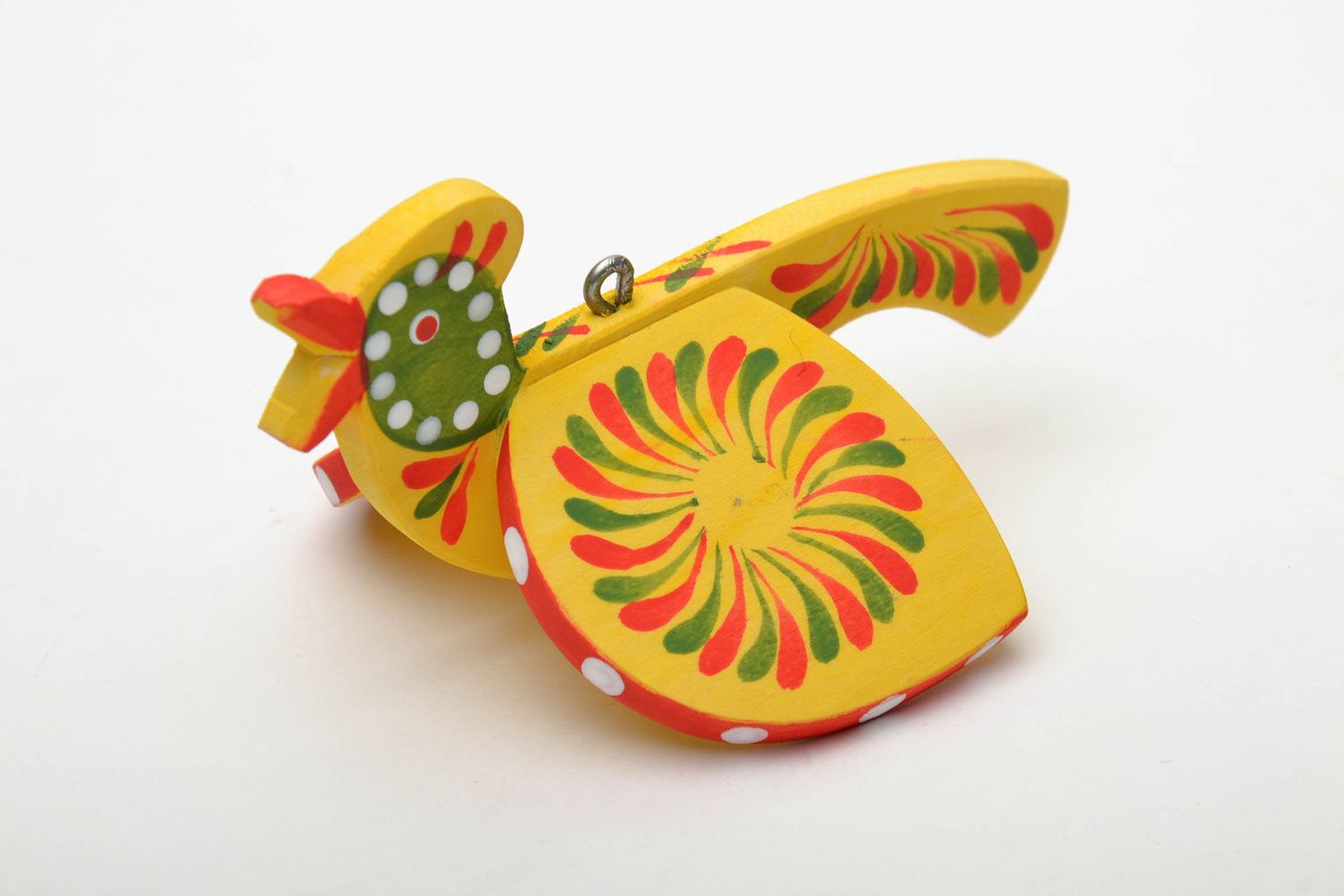 Wooden toy with Ukrainian ethnic painting Little Jay photo 2