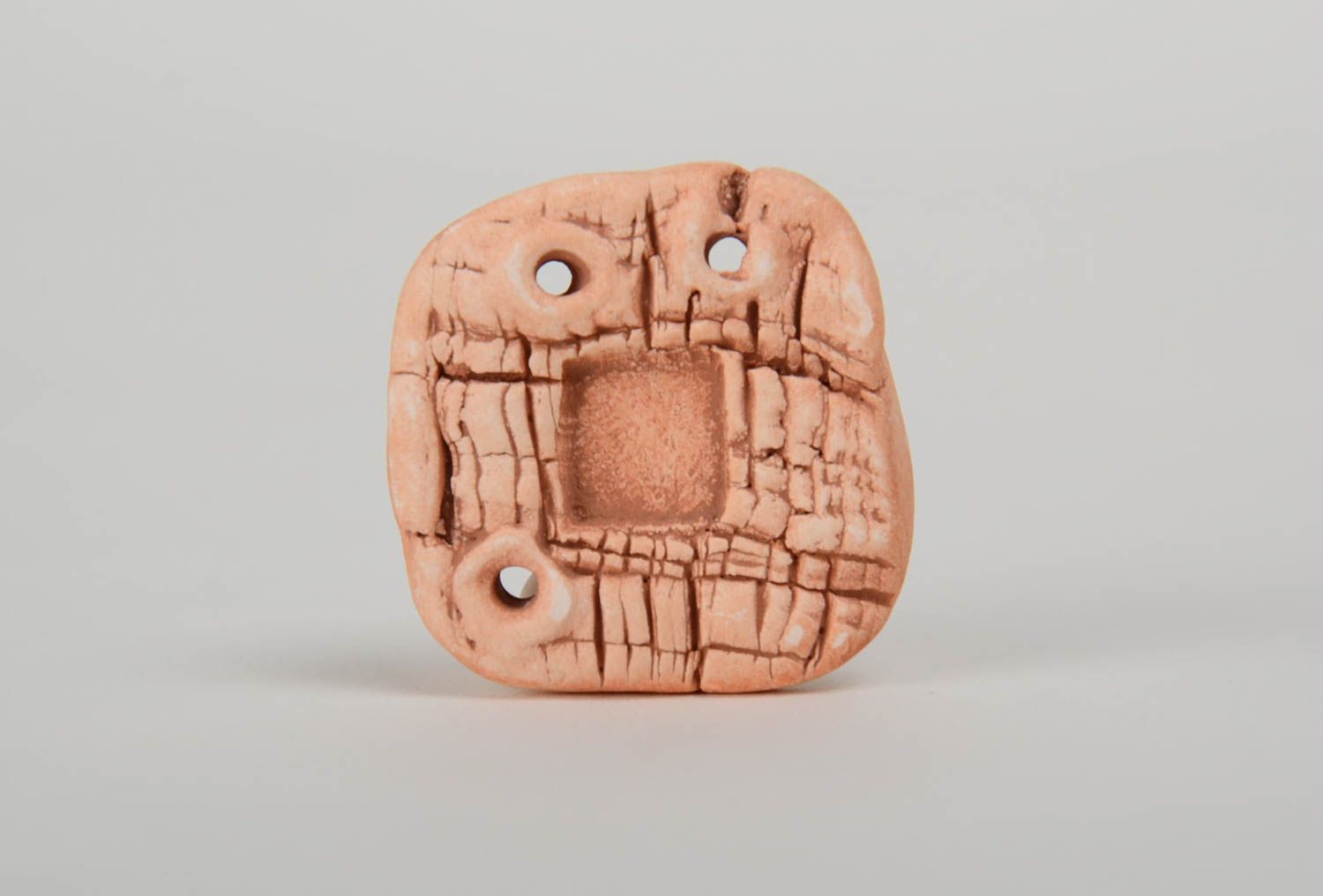 Fourniture de pendentif en argile fait main de style ethnique avec ornement photo 2
