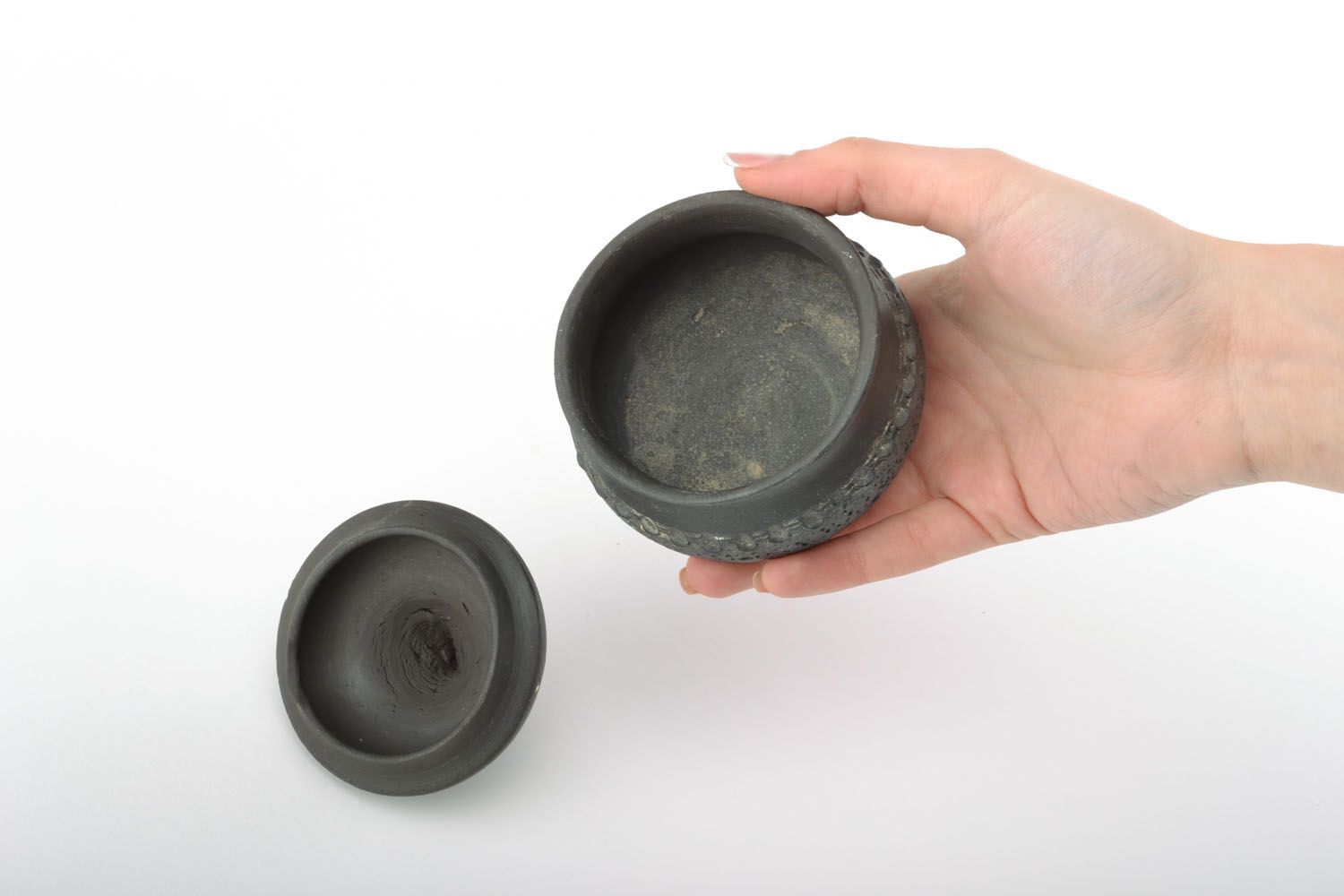 Ceramic sugar bowl with lid photo 6