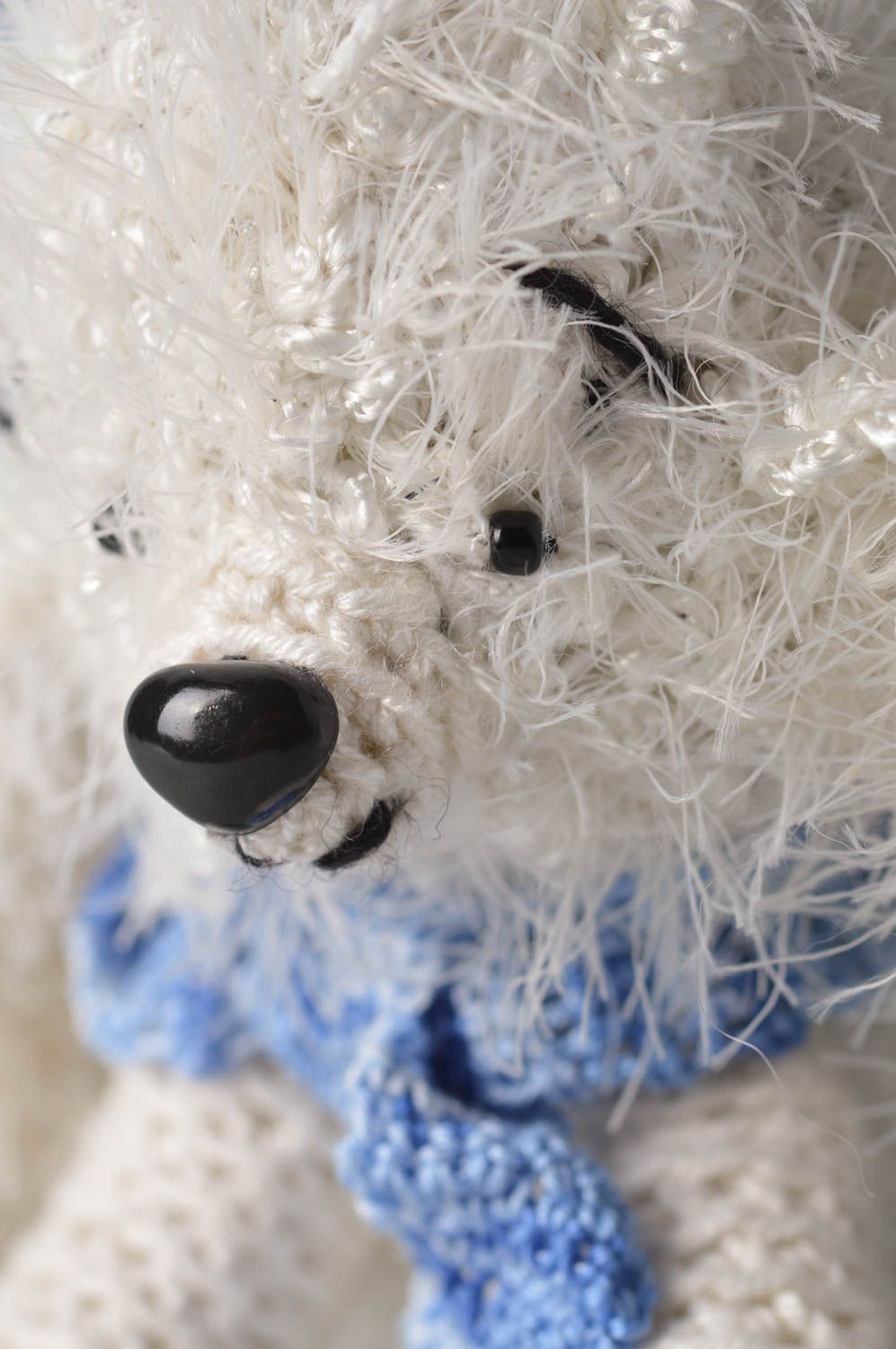 Handmade Spielzeug Hund Kuscheltier gehäkelt Geschenk Idee für Kinder Pudel foto 5