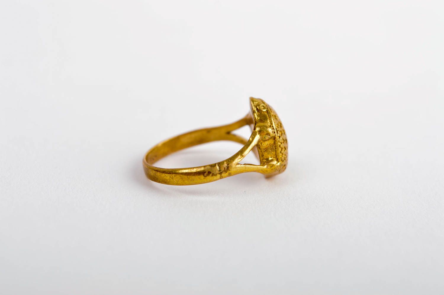 Кольцо ручной работы женский перстень металлическое украшение подарок для женщин фото 3